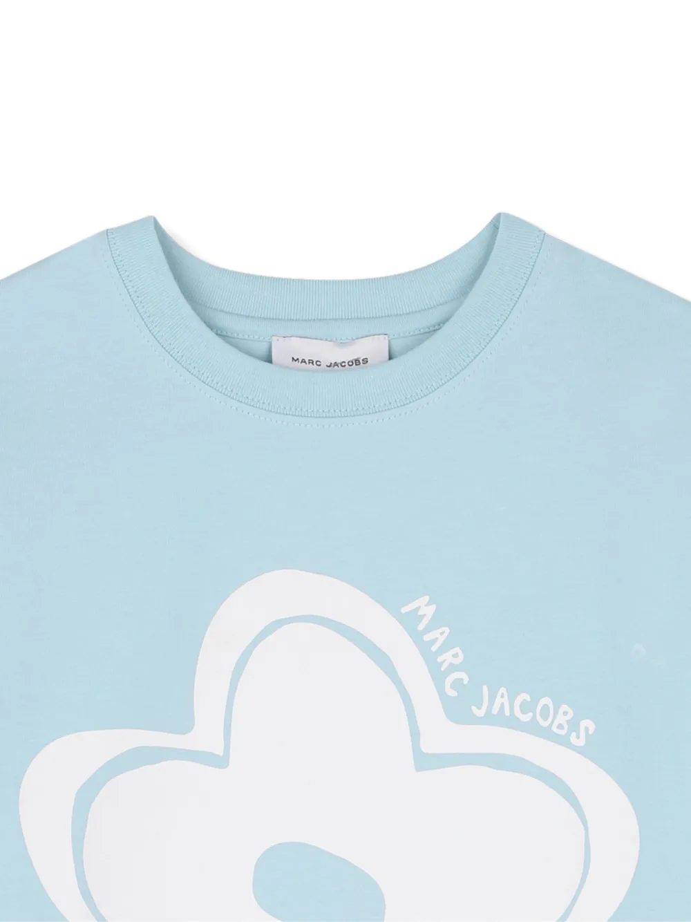 Футболка с цветочным принтом Marc Jacobs Kids, синий — фото 3
