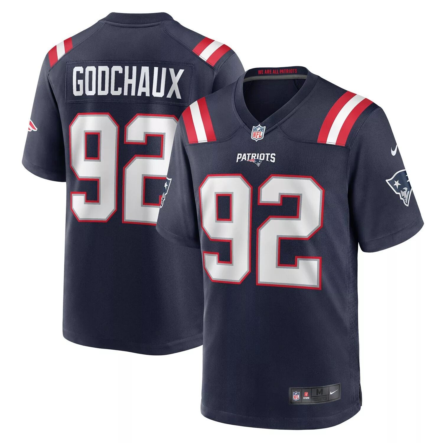 

Мужская игровая майка Davon Godchaux Navy New England Patriots Nike