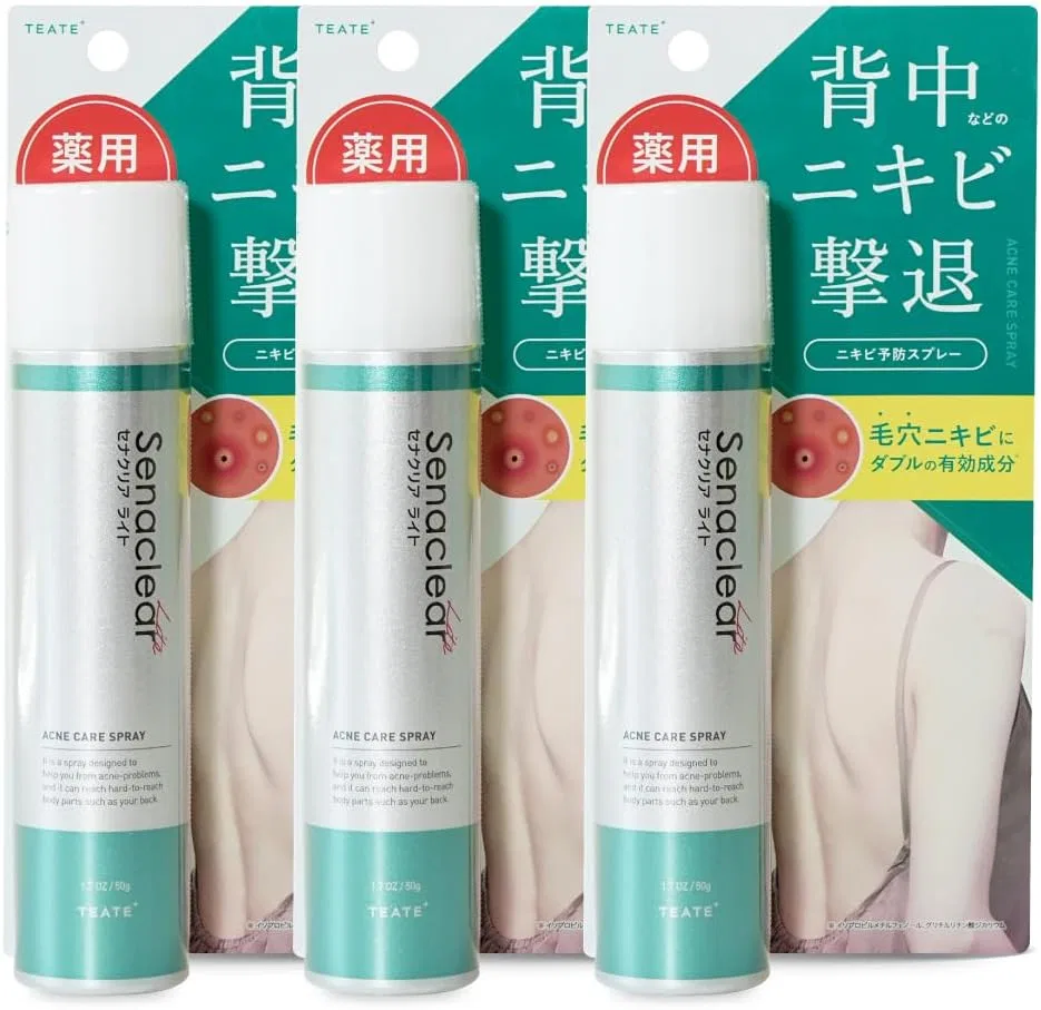 Спрей для тела от акне Sena Clear Light Body Care Spray, набор 3 шт, 50 мл Yakuin Organic