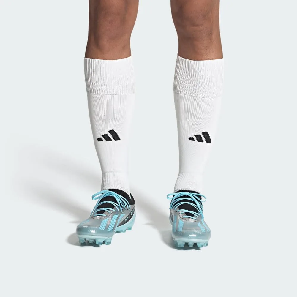 Футбольные бутсы Adidas для взрослых унисекс X Crazyfast Messi.3 для твердого грунта, металлик/синий/черный — фото 2