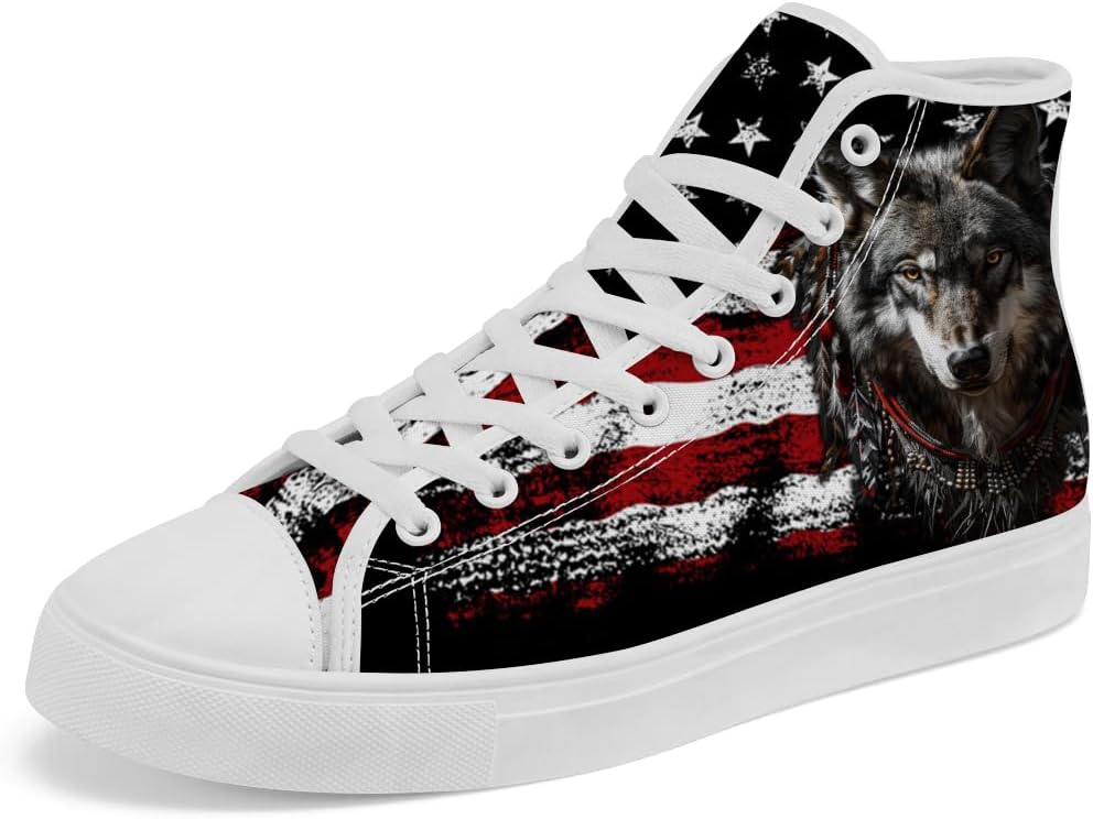 

Высокие кеды Wolf из канвы, высокие кроссовки на шнуровке, повседневная обувь для мужчин и женщин Chebing, синий