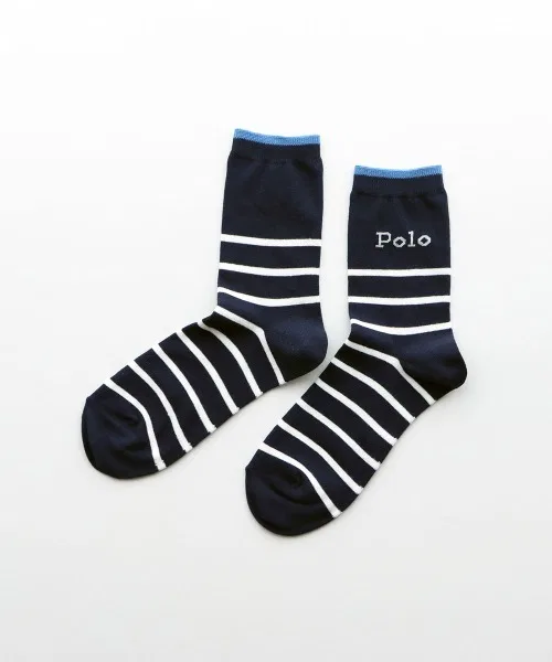 Носки Polo Ralph Lauren органический хлопок лого бордер мидл
