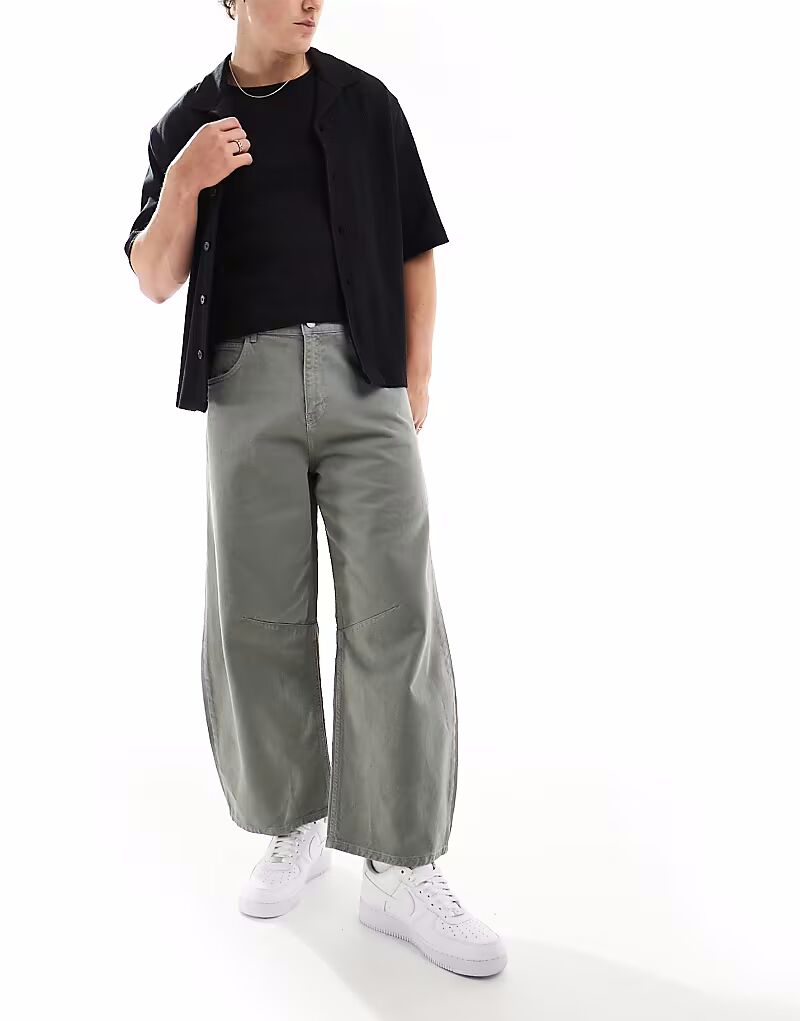 

Брюки свободного кроя ASOS DESIGN серого цвета