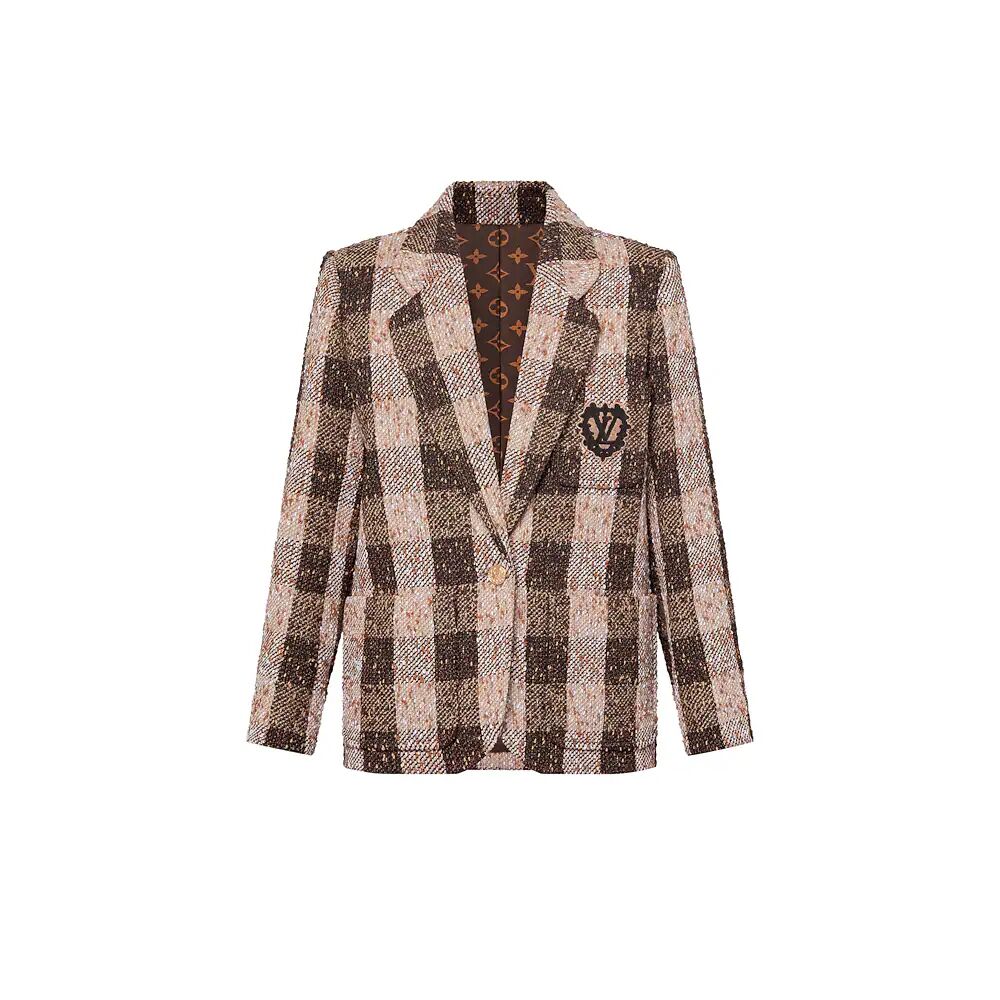 

Louis Vuitton Блейзер Preppy из твида в клетку