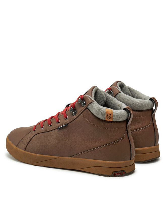 Кроссовки Saola Bergen waterproof Warm SAO2118, коричневый — фото 3