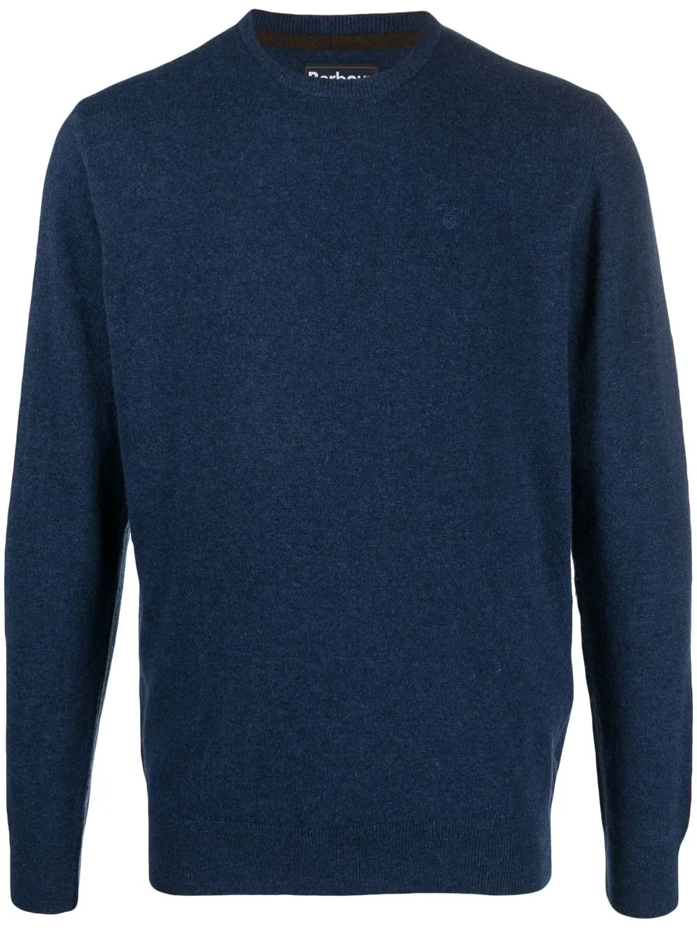 

Шерстяной свитер с вышитым логотипом Barbour, синий