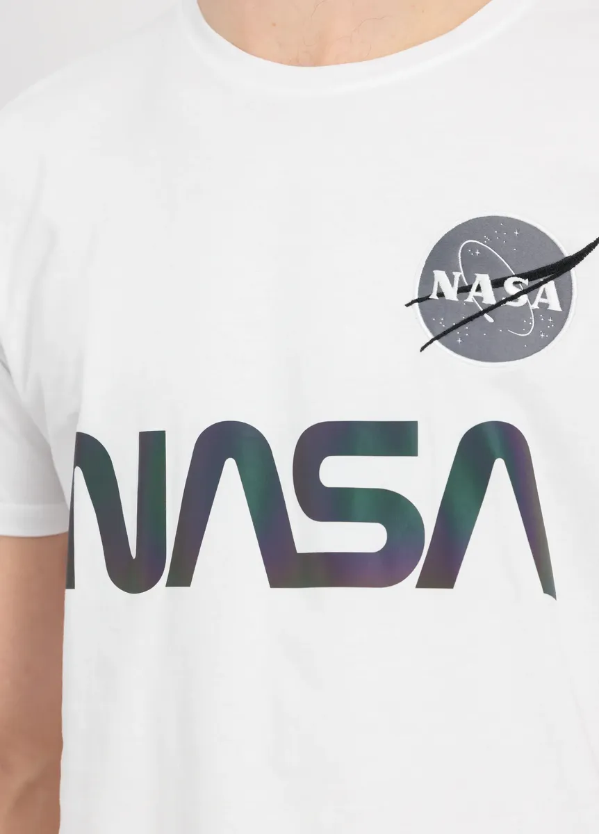 

Футболка Alpha Industries " Alpha Industries Мужская - Футболки NASA Rainbow Ref, белый