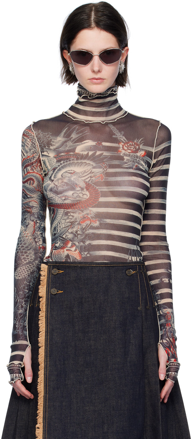 

Темно-синяя водолазка Marinere Jean Paul Gaultier, Синий, Темно-синяя водолазка Marinere Jean Paul Gaultier