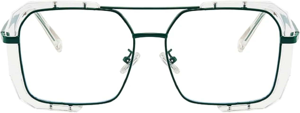 

Модные желтые солнцезащитные очки для активного отдыха, женские и мужские, в винтажном панк-стиле, очки-пилот, пляжные очки для женщин 5187 Melrose, Green Clear