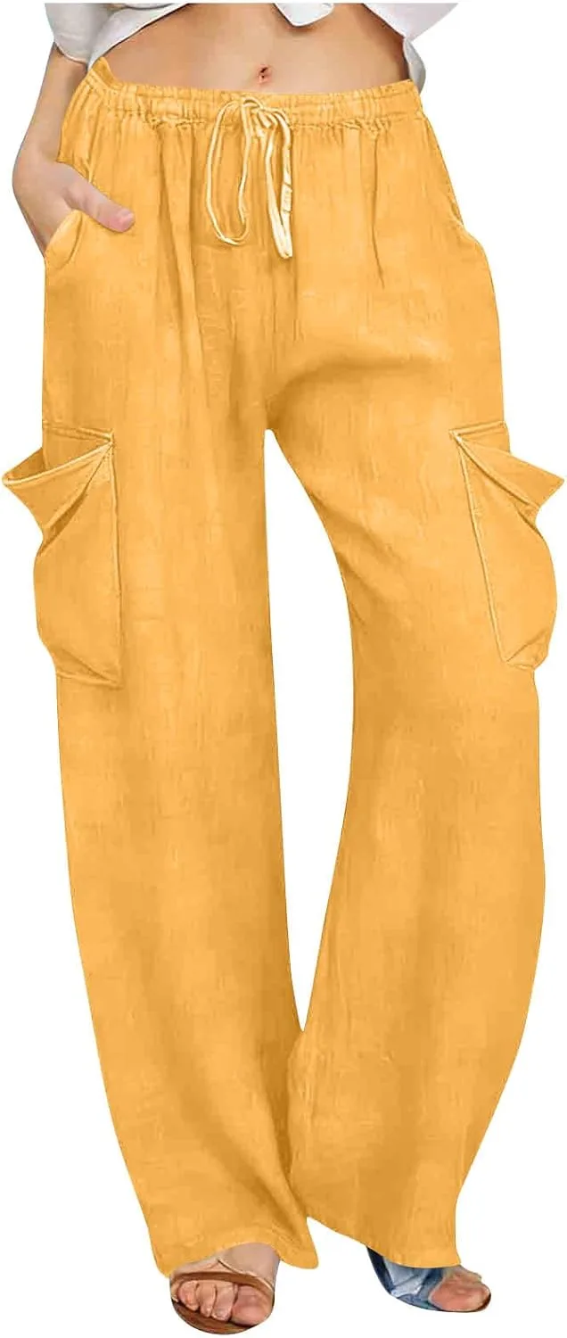 

Женские брюки-палаццо Casual с высокой талией и кулиской