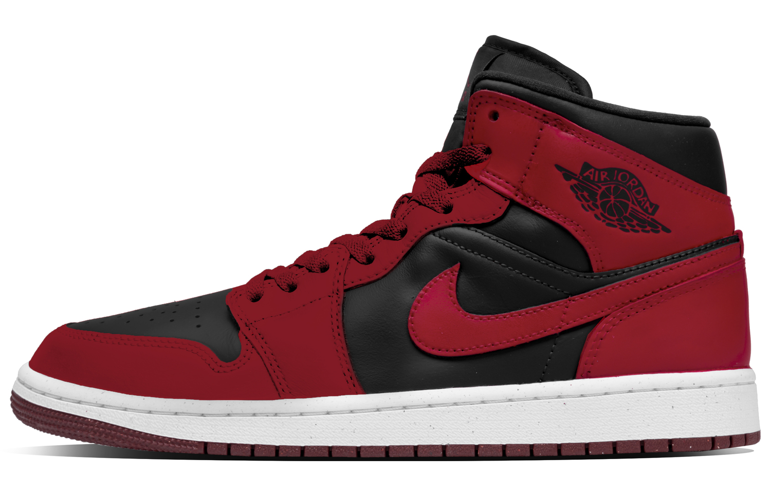 Jordan Кроссовки Air 1 Dark Flame Knight Mid top Vintage Unisex Black Red