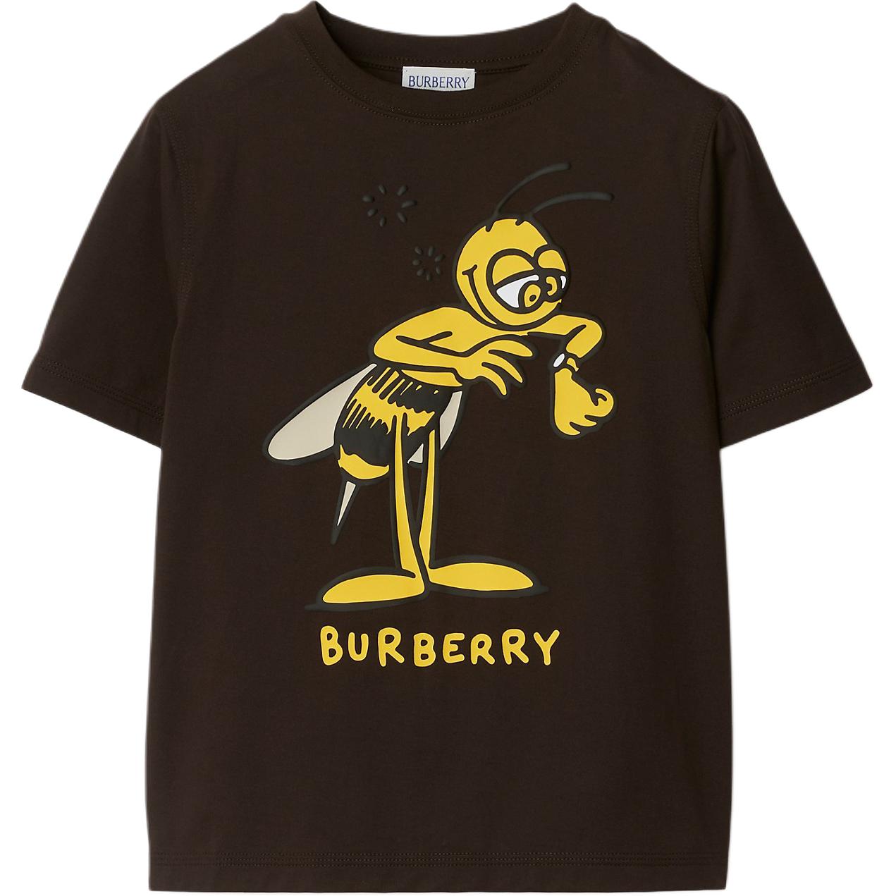 

Burberry Футболка fw24 dark brown kids', Коричневый, Burberry Футболка fw24 dark brown kids'