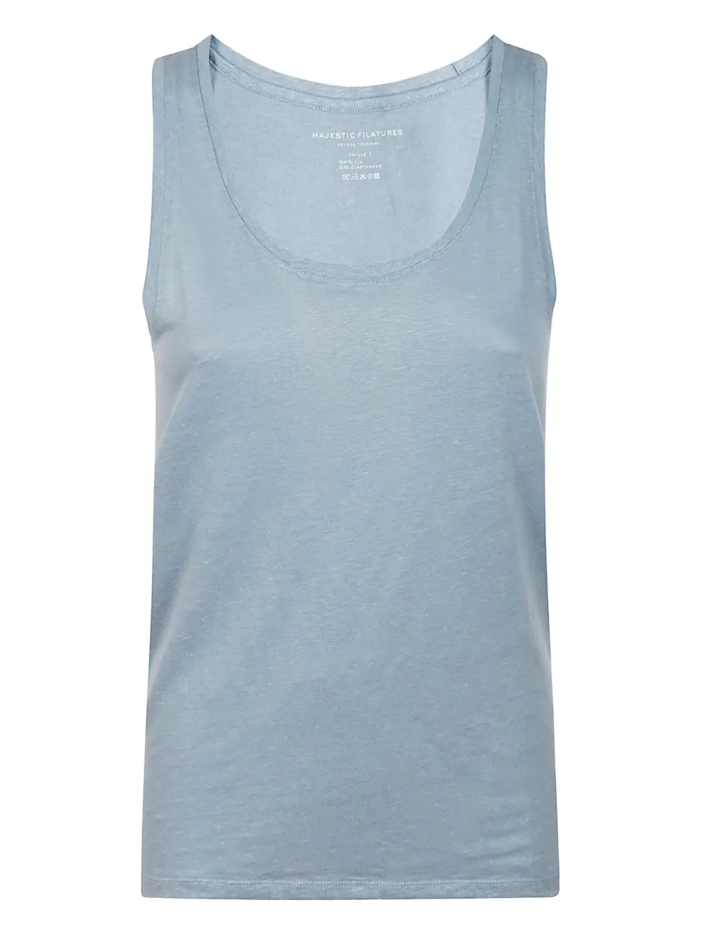 

Топ с U-образным вырезом Majestic Filatures, синий