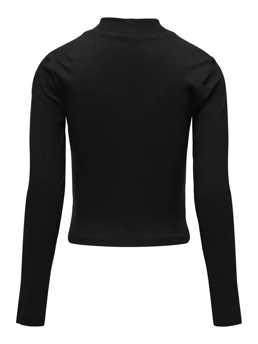 Рубашка KIDS ONLY с длинными рукавами "KOGLINEA LIFE L/S SHORT TOP JRS", черный — фото 2