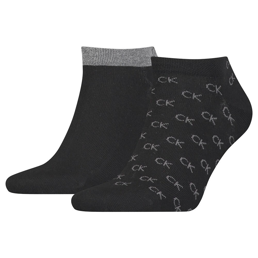 

Носки Calvin Klein Sneaker All Over Logo 2 шт, черный