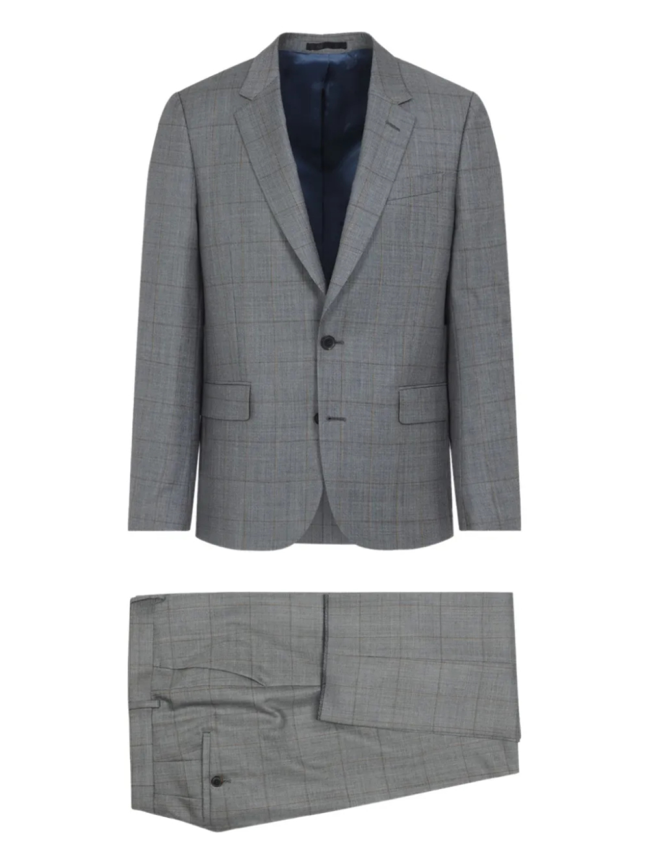 

Шерстяной однобортный костюм Paul Smith, серый
