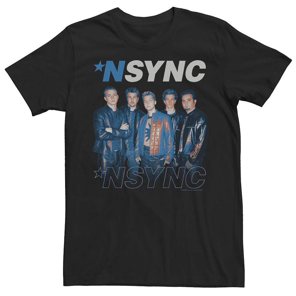 

Мужская футболка с логотипом Nsync Band Licensed Character, черный