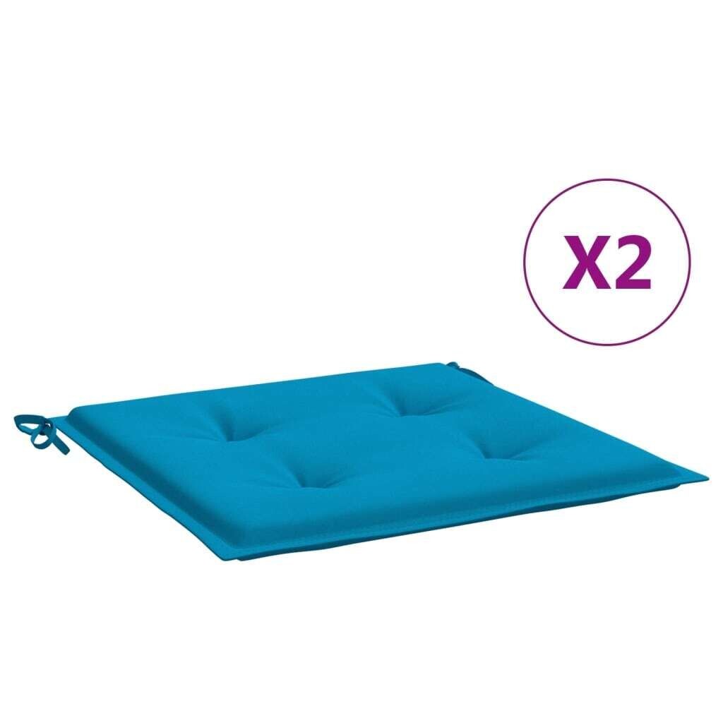 

VidaXL Подушки для садового стула 2 шт Синий 50x50x3 см Ткань Оксфорд