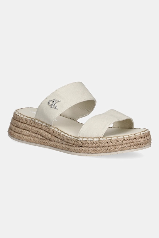 Спортивные шлепанцы SPORTY ROPE MG LTH WEBBING Calvin Klein Jeans, бежевый