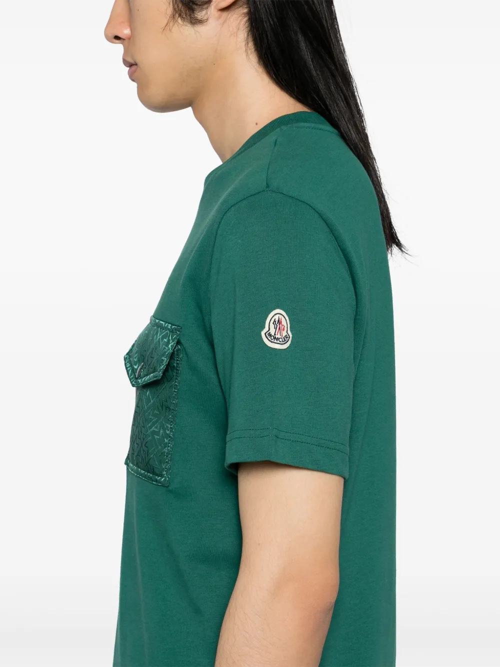 Футболка с короткими рукавами MONCLER, зеленый — фото 4