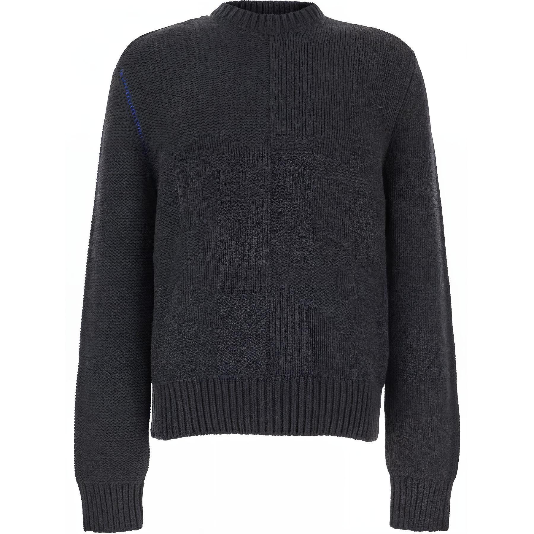 

Джемпер с круглым вырезом Ekd Intarsia Knit Burberry, темно-серый