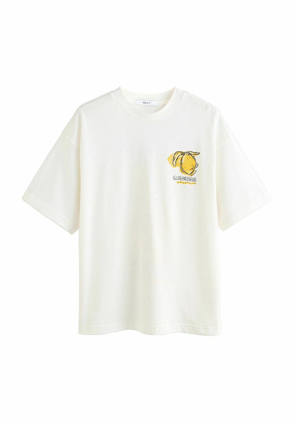 

Футболка с принтом LEMON LIMONADA BACK GRAPHIC SHORT SLEEVE CREW NECK Next, белый