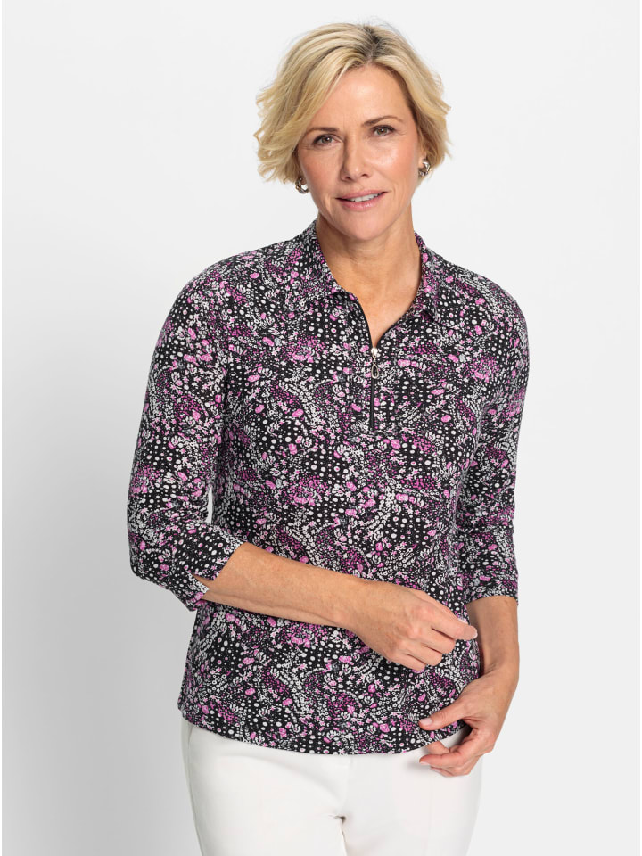 

Рубашка-поло с принтом цвета экрю и меланжа WITT WEIDEN