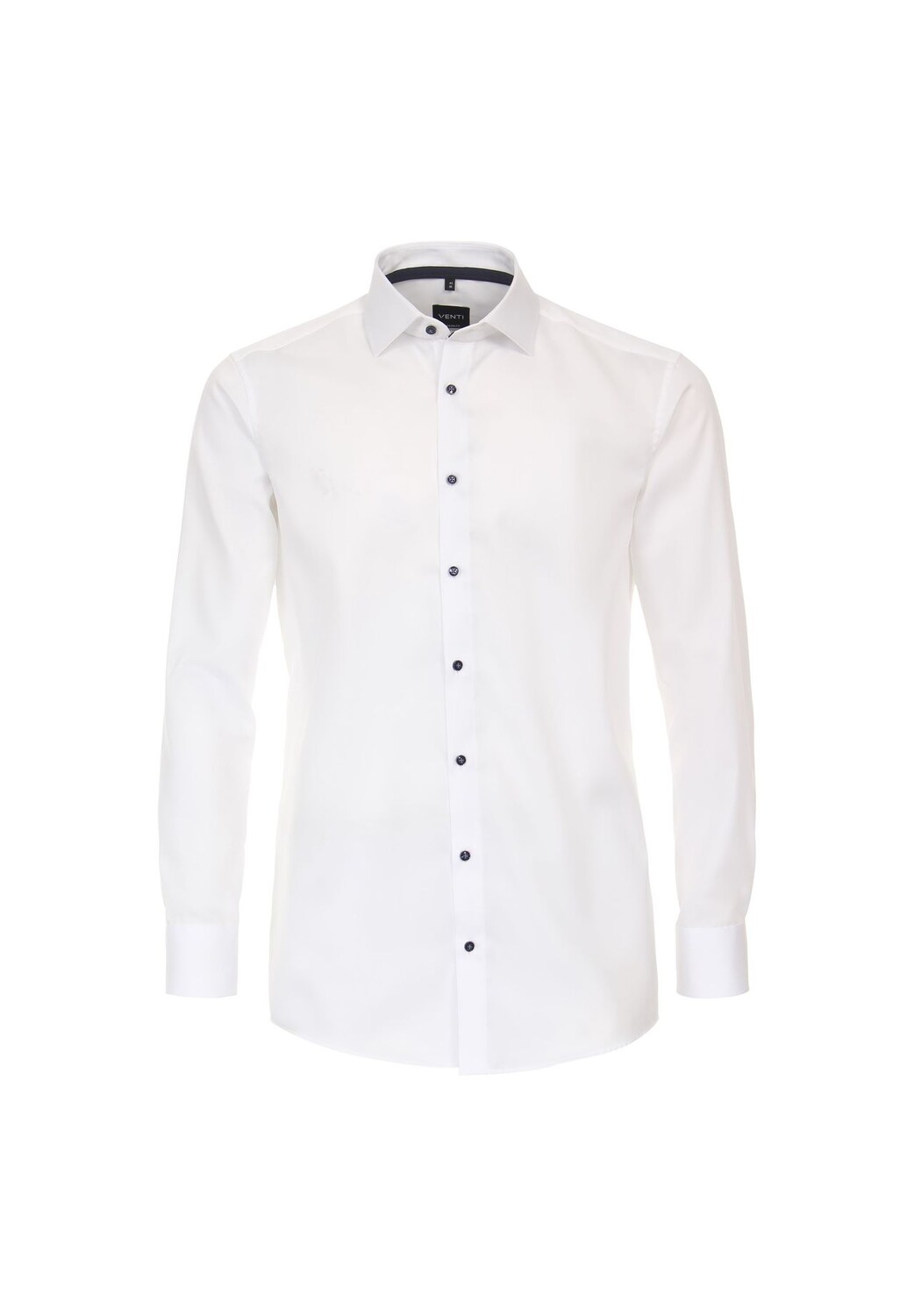 

Мужская деловая рубашка однотонного современного кроя Venti, белый