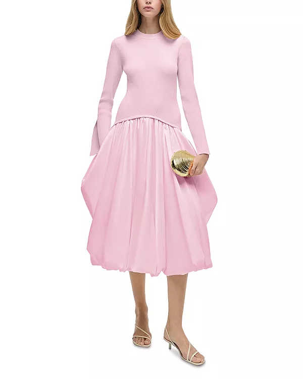 

Платье Кенли с длинными рукавами Simkhai, розовый