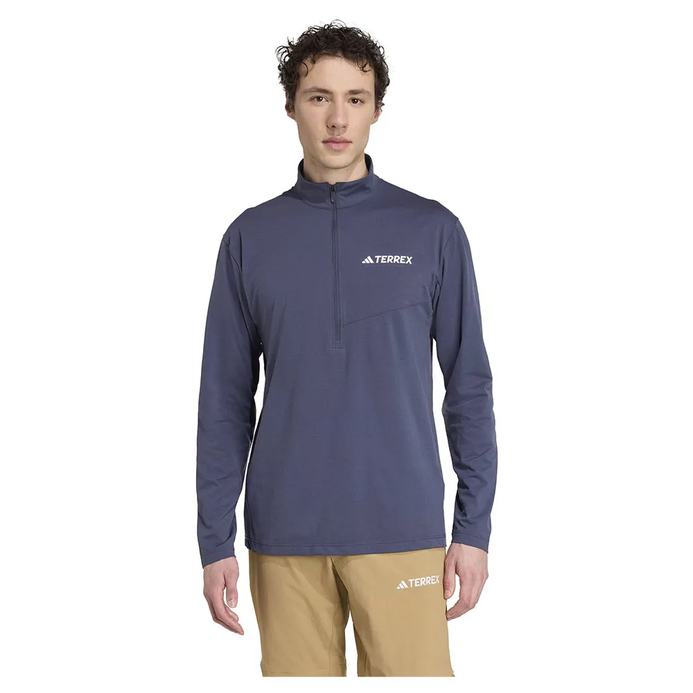 

Лонгслив adidas Terrex Multi Climacool half zip, синий
