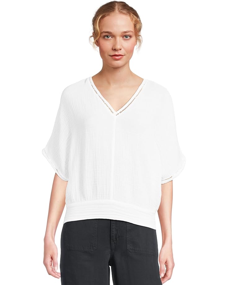 

Топ Michael Stars Imani Cropped Dolman Sleeve Top, белый