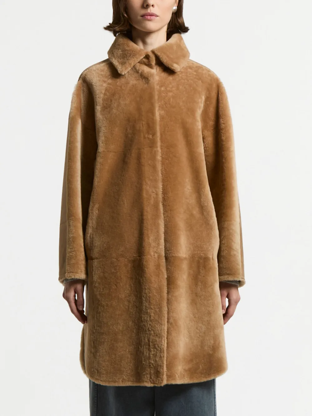 

Пальто со вставками Peserico, коричневый