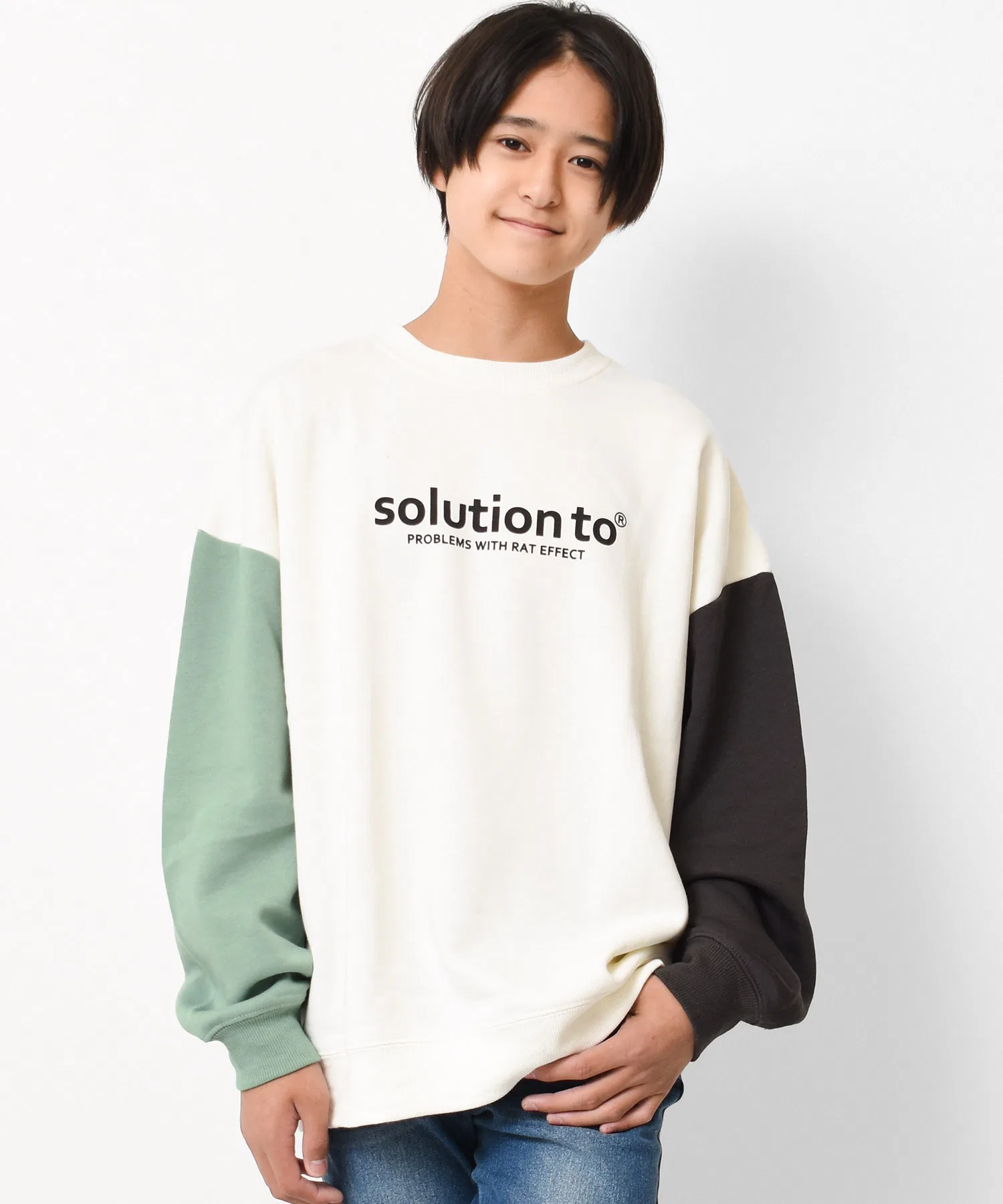 Толстовка из флиса с начесом и принтом логотипа Solution