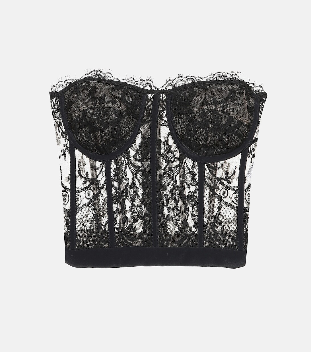 

Кружевное бюстье ALEXANDER MCQUEEN, черный