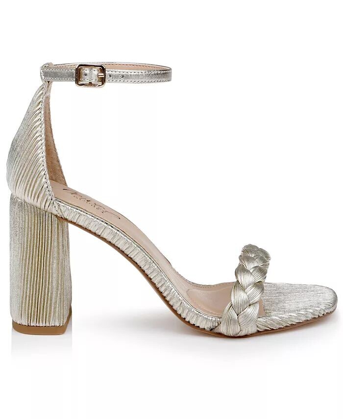 Женские сандалии Shea с круглым носком Jewel Badgley Mischka, коричневый/бежевый — фото 2