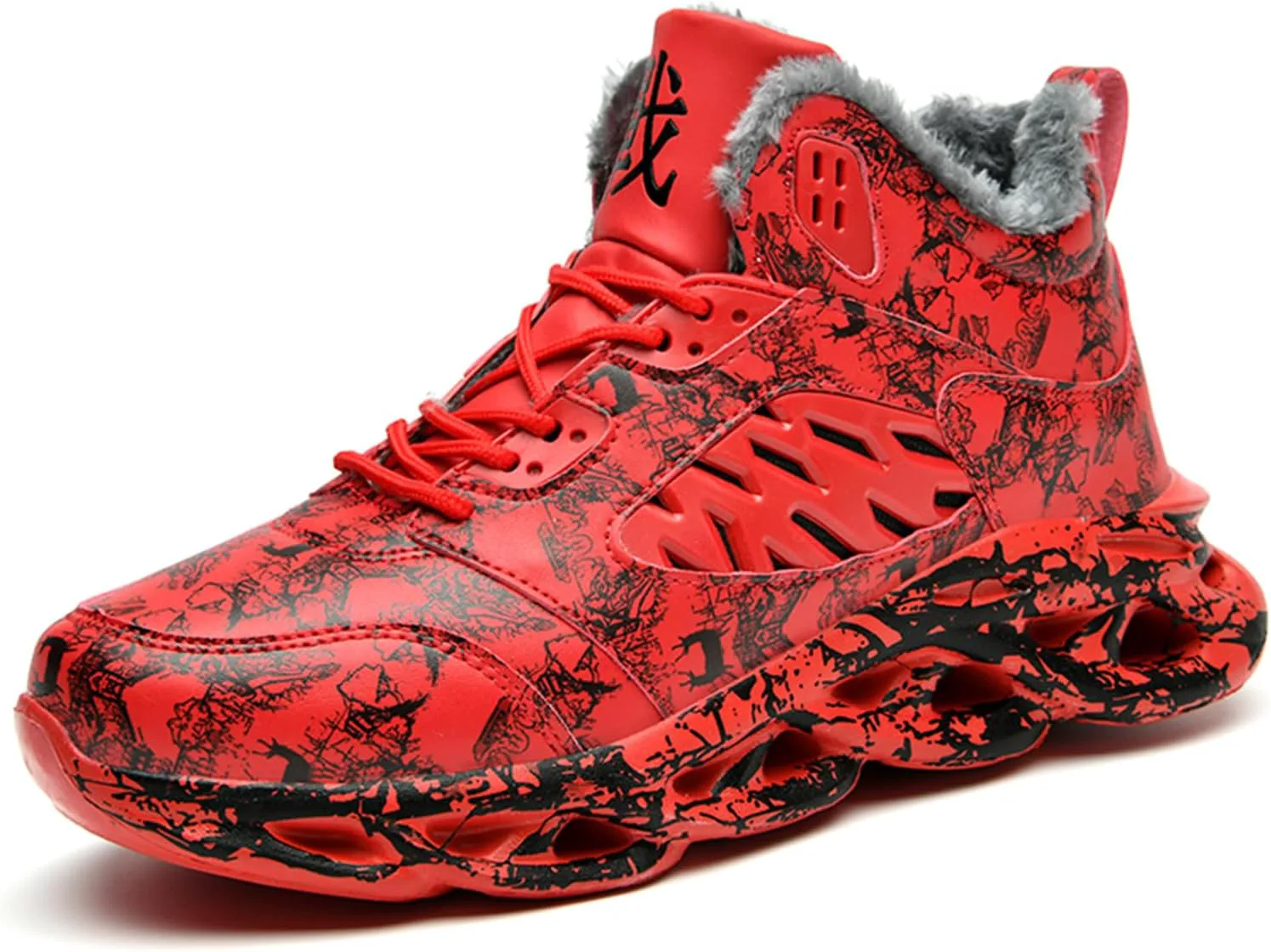 

Мужские баскетбольные кроссовки GSIGUL, легкие мужские кроссовки для бега и тенниса, граффити, спортивные массивные кроссовки для мужчин, красный