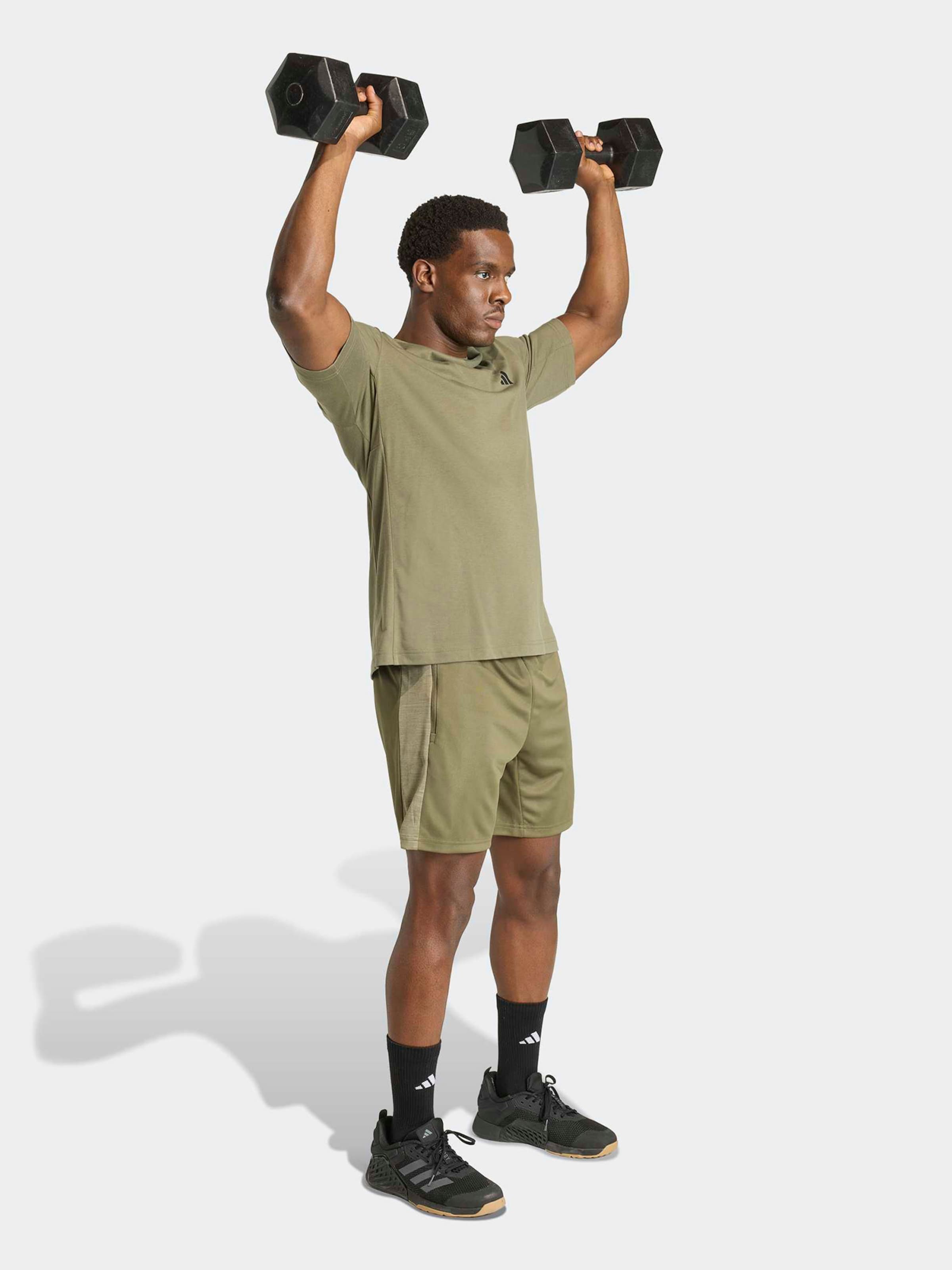 Adidas Performance Оливковые шорты для регулярных тренировок — фото 2
