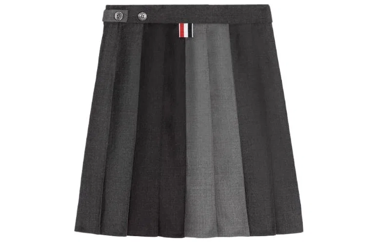 Юбка короткая THOM BROWNE серая — фото 3