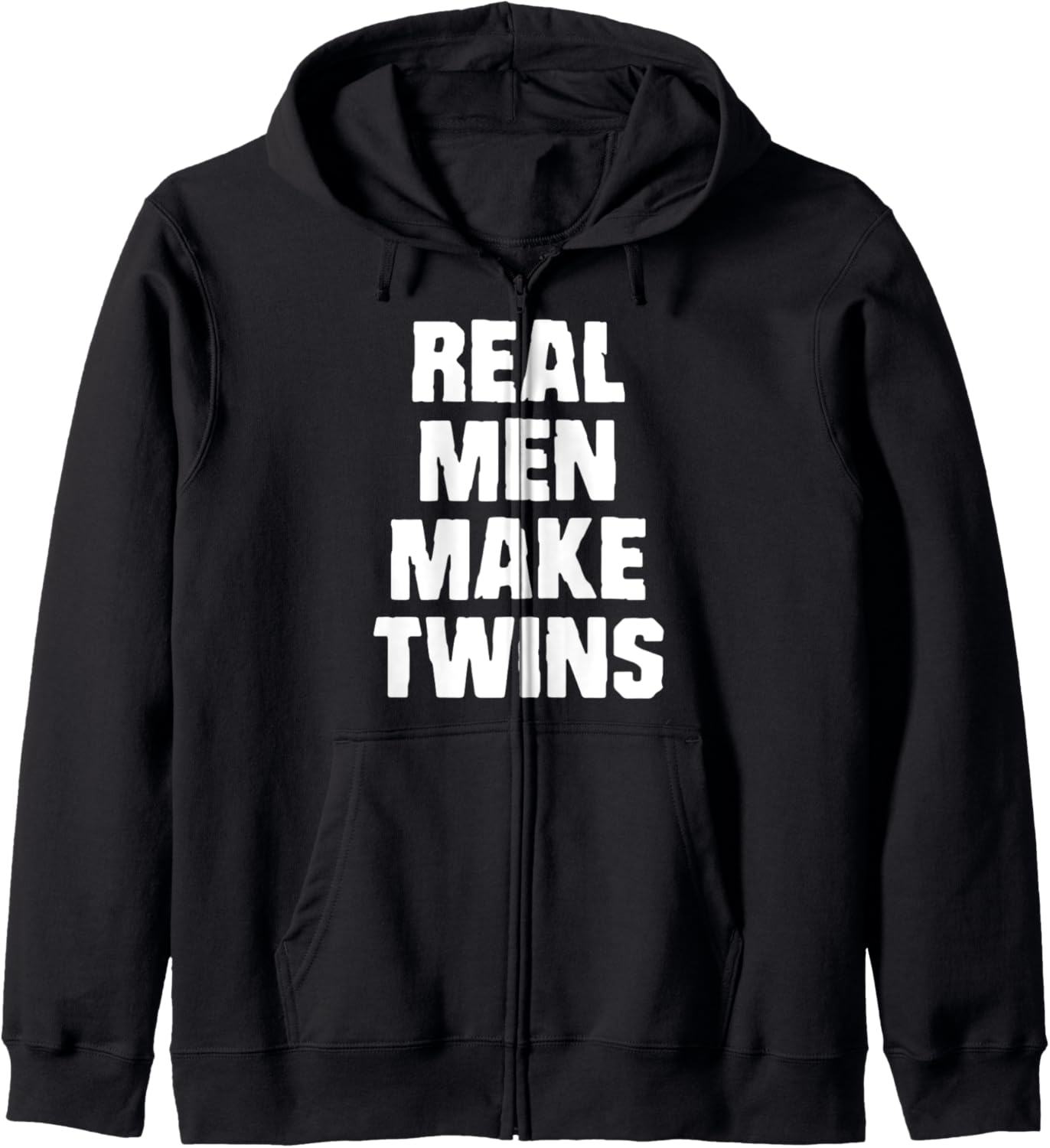 

Twin Papa - Настоящие мужчины создают близнецов. Ретро-худи на молнии A Gift From The Twins' Real Dad, черный