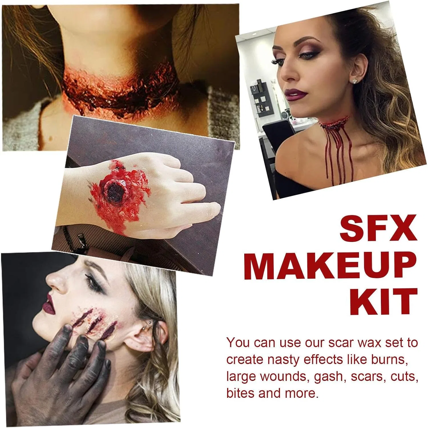Набор для грима с воском и искусственной кровью, Halloween Face Paint — фото 2
