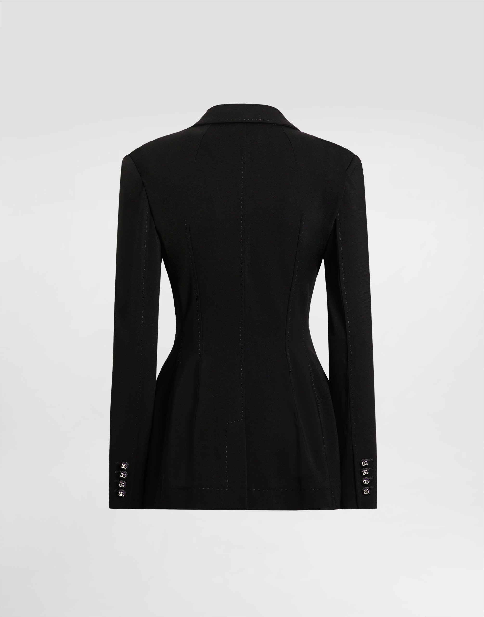 Двубортный жакет turlington из джерси milano rib Dolce & Gabbana, черный — фото 2