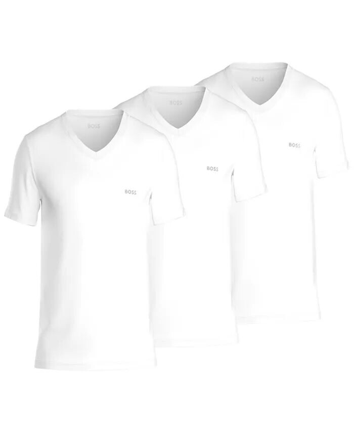 

Мужские футболки с V-образным вырезом, 3 шт. в упаковке Hugo Boss, белый