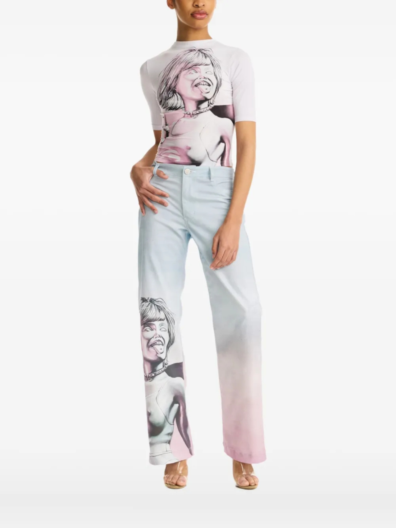 

Футболка с графическим принтом Maisie Wilen, розовый