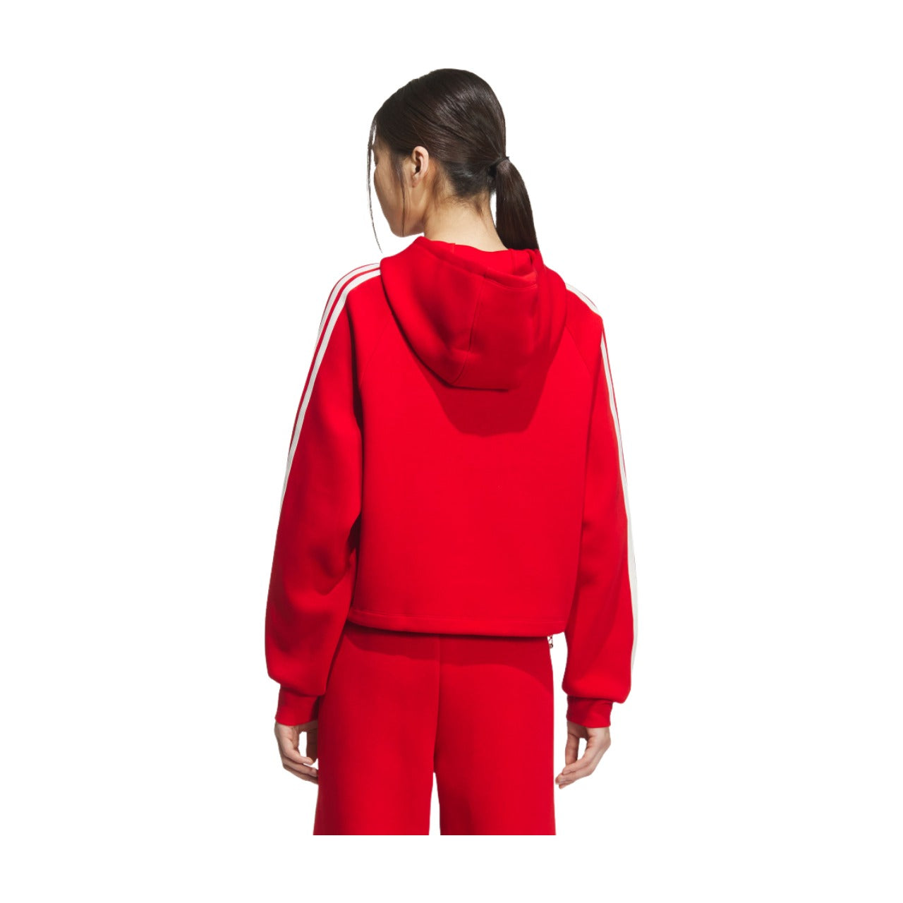 (WMNS) Толстовка с капюшоном adidas, азиатский размер, цвет «CNY Red» — фото 3