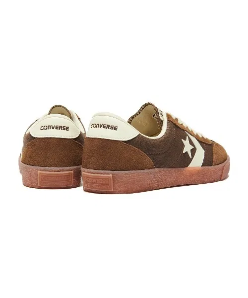 Мужские кроссовки CONVERSE ROADCLASSIC SK OX из канваса и замши бордовые — фото 2