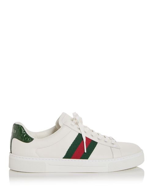 Женские низкие кеды Ace Gucci, цвет White — фото 2