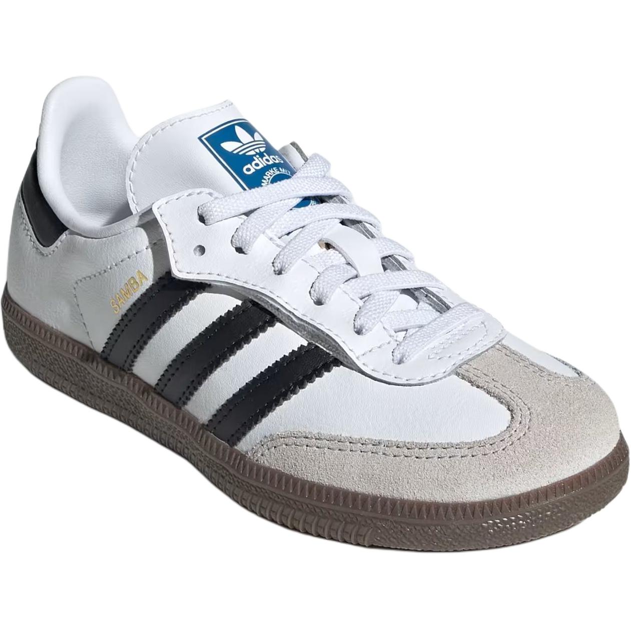Самба OG детские скейтбординг кроссовки дошкольные Adidas Originals, белый/черный — фото 3