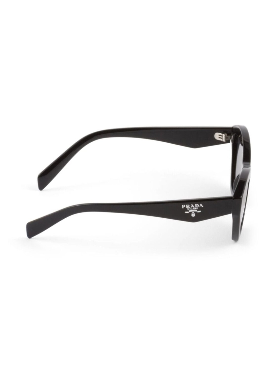 Prada Eyewear солнцезащитные очки в оправе «кошачий глаз» с изогнутыми линзами, черный — фото 3