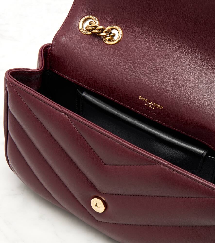 Сумка Lou Lou через плечо из кожи маленькая Saint Laurent, Rouge Cabernet — фото 3