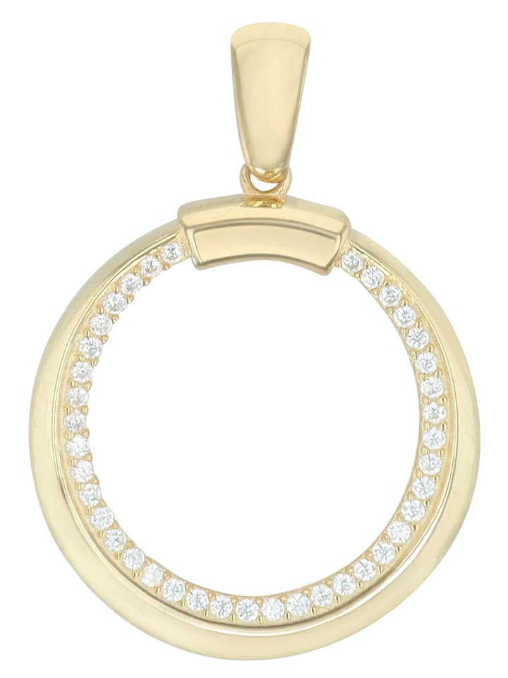 

Adeliás Женский кулон из серебра 925 пробы с фианитами в золотой оправе